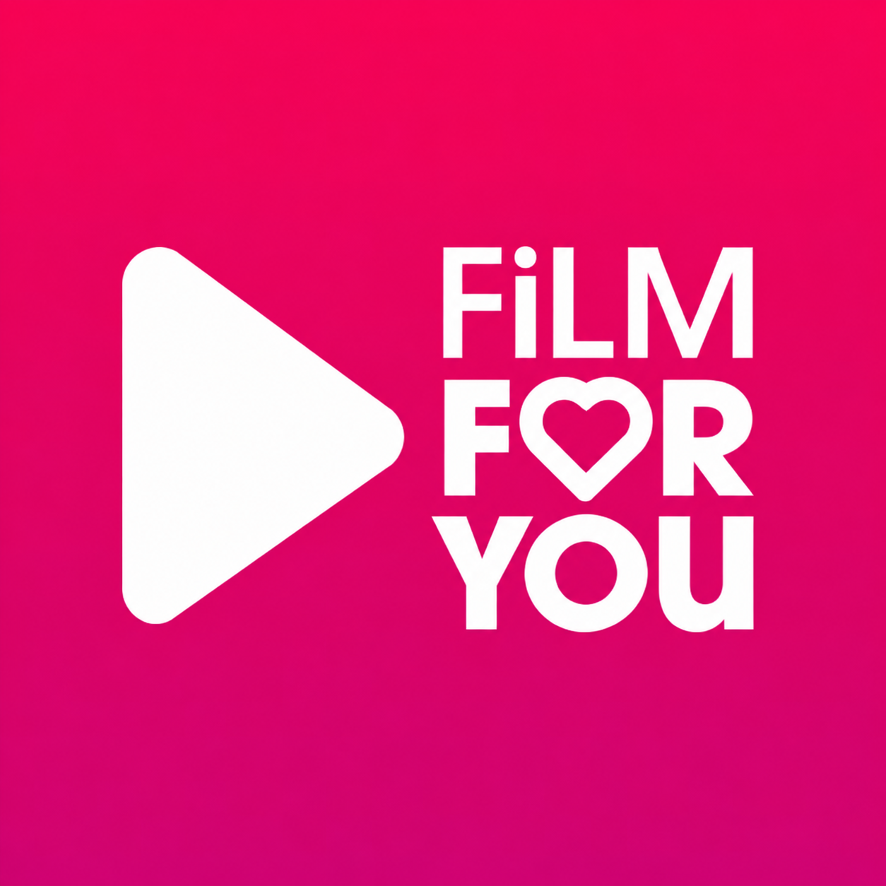 Różowy logotyp Film for You